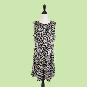 Current Air‎ Leopard Animal Print Grey Shimmer Mini Dress L Gold Fit Flare